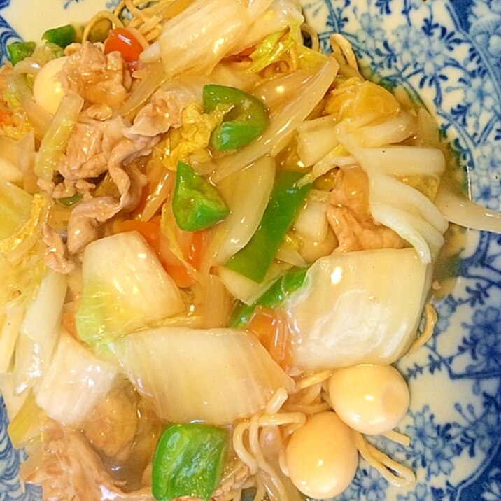 ちゃんぽん麺で☆あんかけ焼きそば